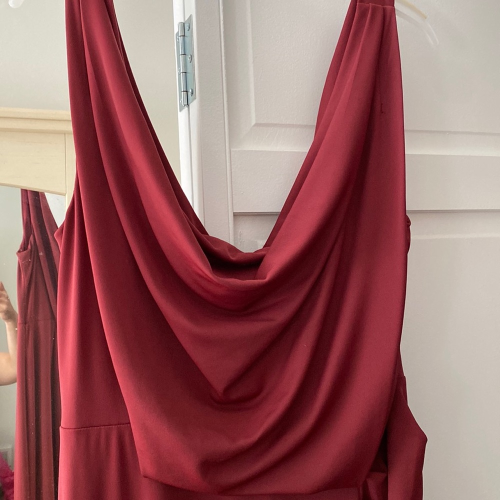 BCBG light maroon gown
